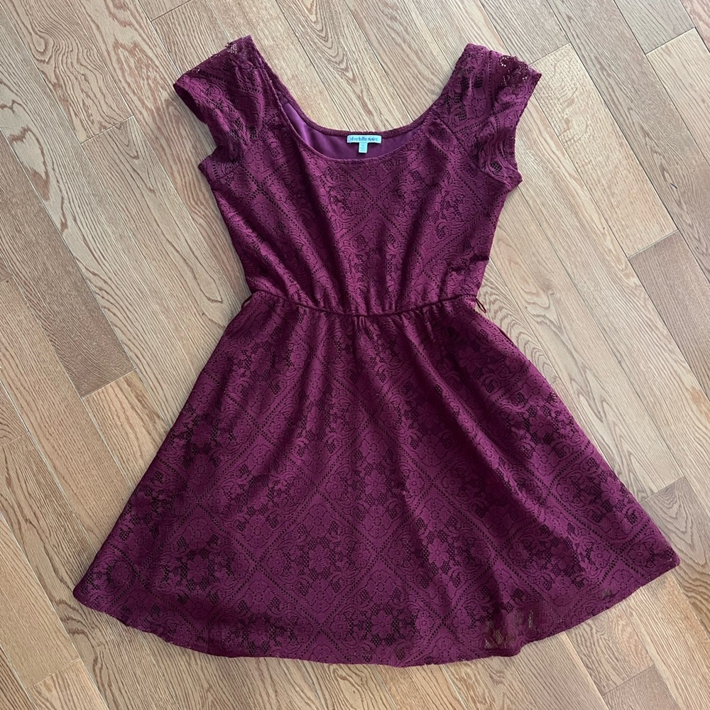 Maroon lace dress
